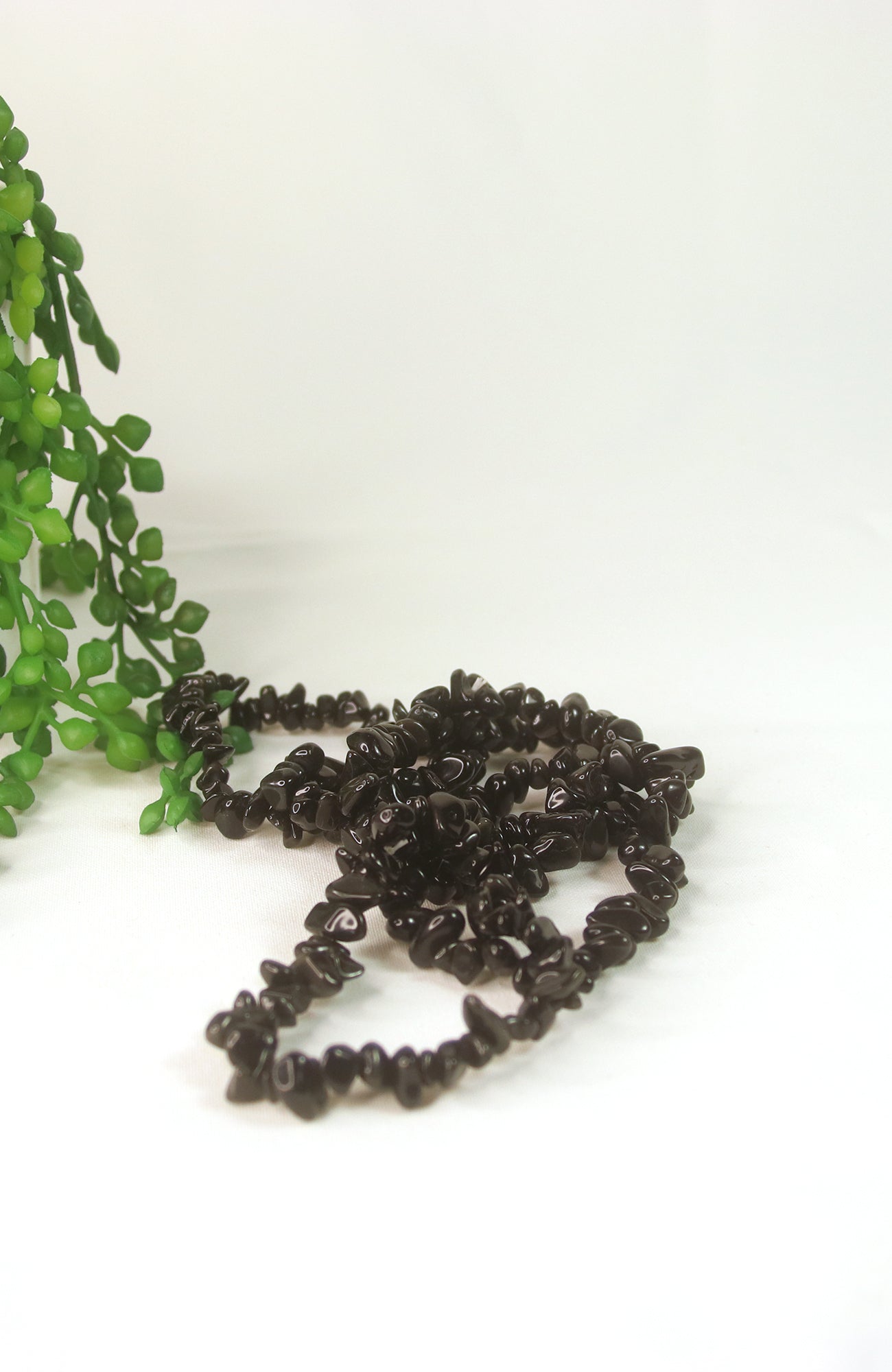 Black Obsidian Chip Bracelet